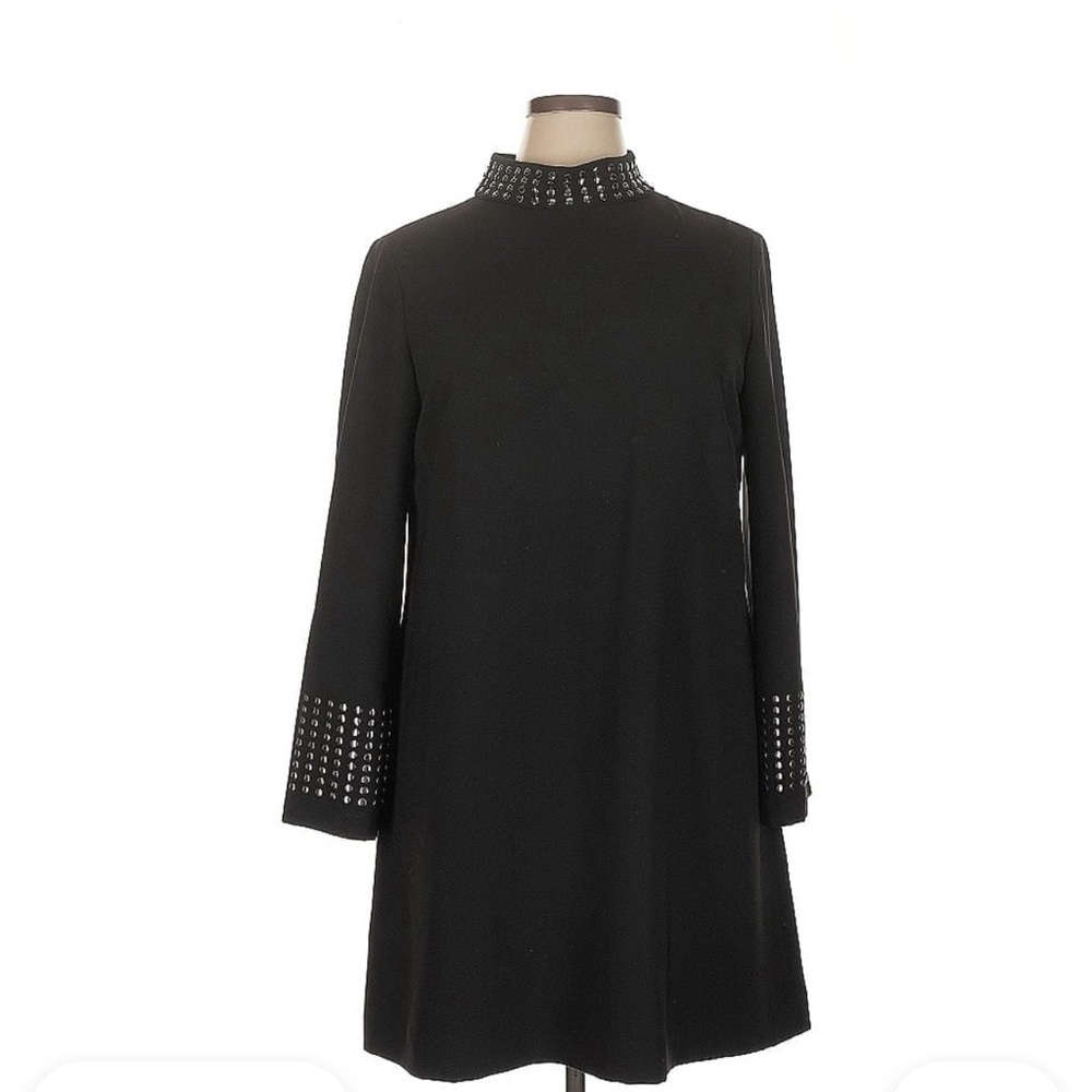 TAHARI Elegant Black Studded Dress
